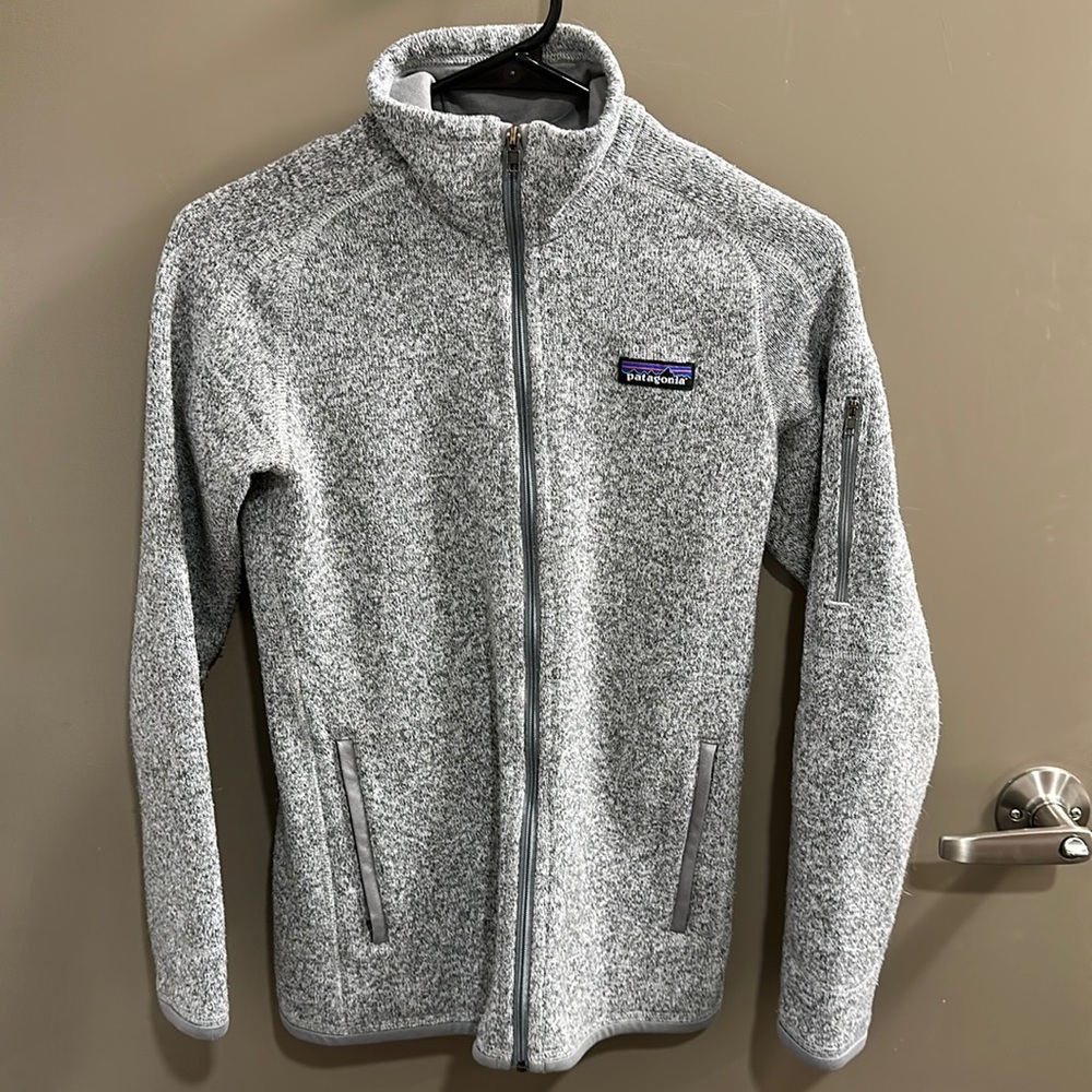 Patagonia Better Sweater Jacket Birch White Recycled Fleece Full Zip Jacket